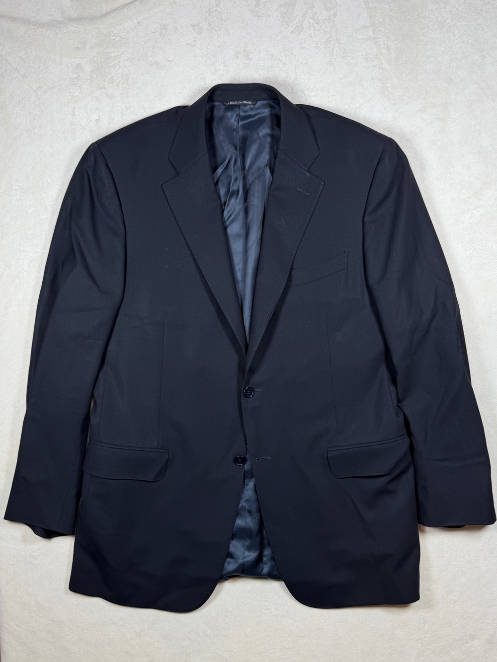 Canali 54EU 44R Travel Water Resistant Men's Navy Two-Button Sport Coat Italy